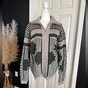 Vintage London Fog Outdoors Unlimited full-zip cardigan sweater 
Size XL